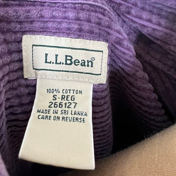 LL Bean Corduroy Shirt Small Womens Top Shacket Button Up Relaxed Cotton Casual - Picture 6 of 8